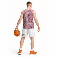Pink Hawaii Palaka Cowboy Basketball Jersey Hawaiian Paniolo Festival Spirit