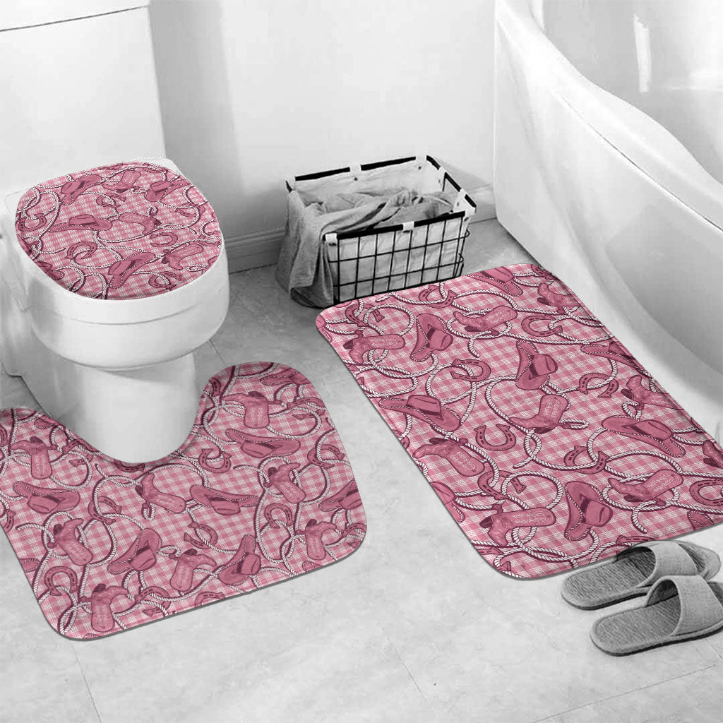 Pink Hawaii Palaka Cowboy Bathroom Set Hawaiian Paniolo Festival Spirit