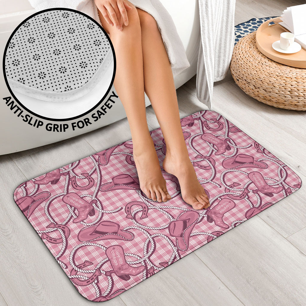 Pink Hawaii Palaka Cowboy Bathroom Set Hawaiian Paniolo Festival Spirit