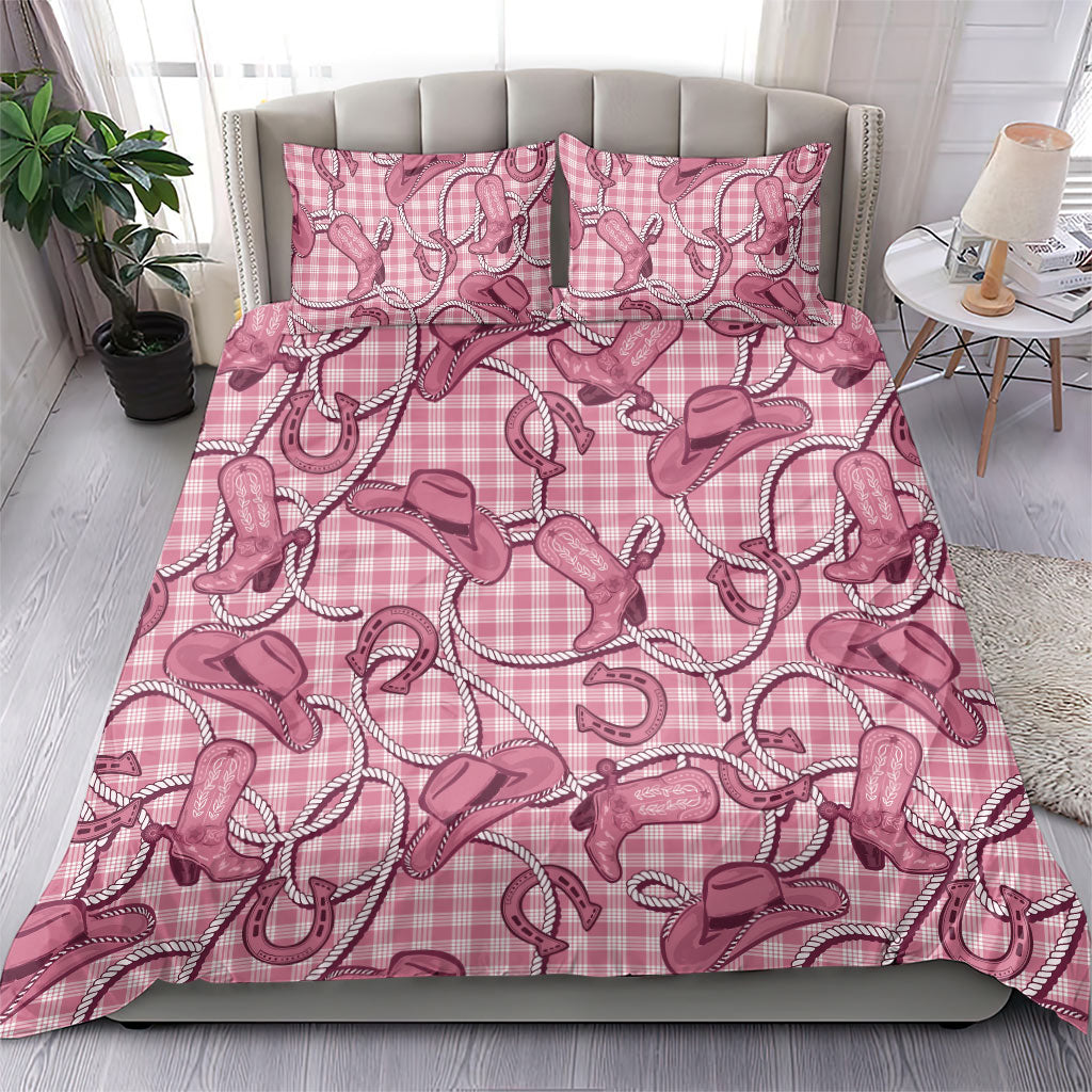 Pink Hawaii Palaka Cowboy Bedding Set Hawaiian Paniolo Festival Spirit