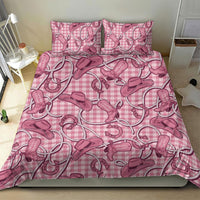 Pink Hawaii Palaka Cowboy Bedding Set Hawaiian Paniolo Festival Spirit