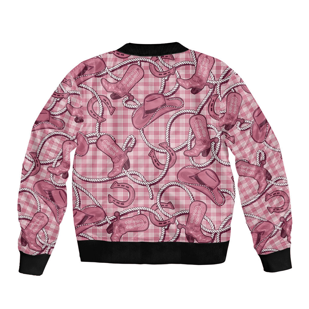 Pink Hawaii Palaka Cowboy Bomber Jacket Hawaiian Paniolo Festival Spirit