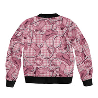 Pink Hawaii Palaka Cowboy Bomber Jacket Hawaiian Paniolo Festival Spirit