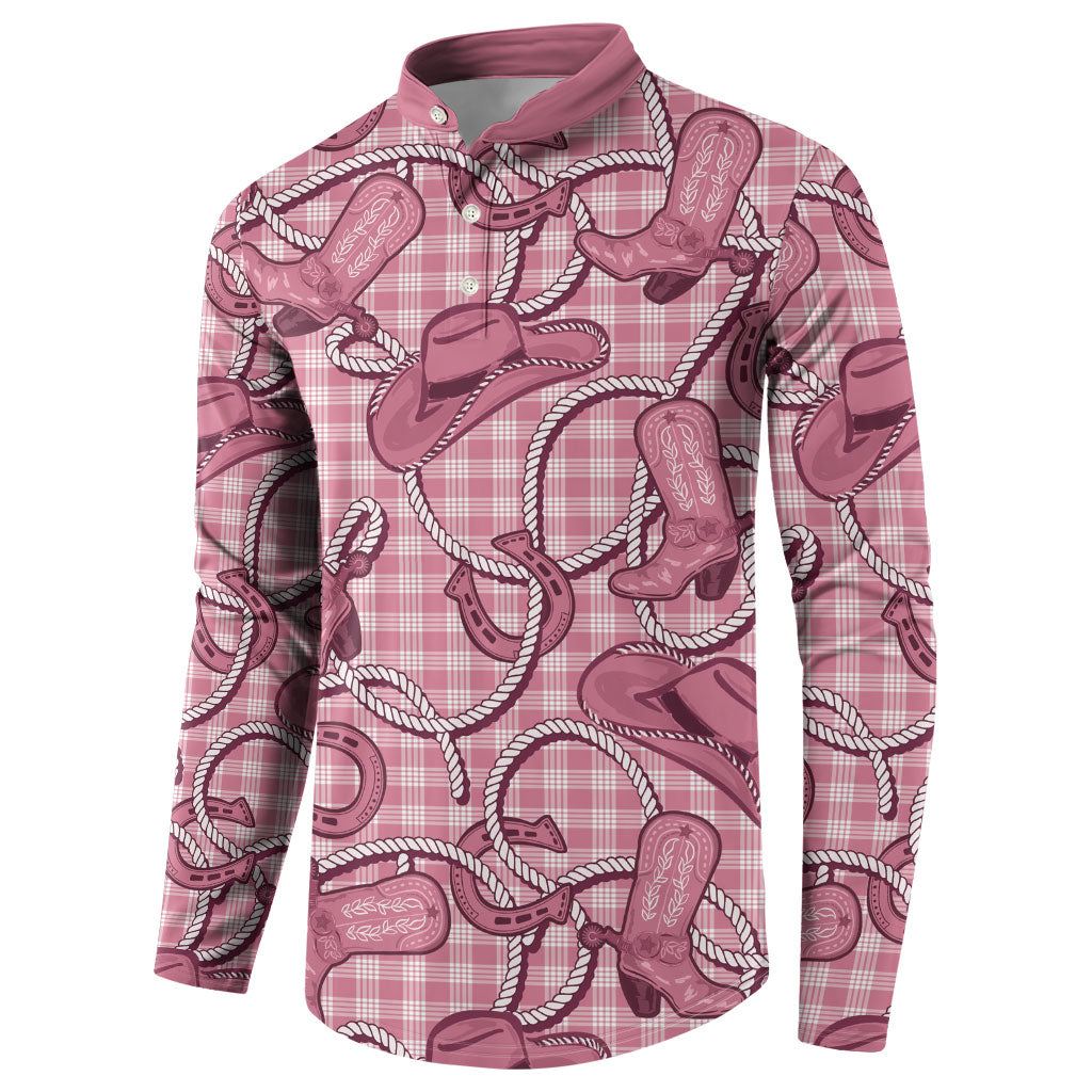 Pink Hawaii Palaka Cowboy Button Sweatshirt Hawaiian Paniolo Festival Spirit