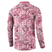 Pink Hawaii Palaka Cowboy Button Sweatshirt Hawaiian Paniolo Festival Spirit