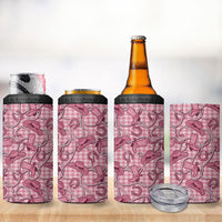 Pink Hawaii Palaka Cowboy 4 in 1 Can Cooler Tumbler Hawaiian Paniolo Festival Spirit