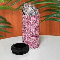 Pink Hawaii Palaka Cowboy 4 in 1 Can Cooler Tumbler Hawaiian Paniolo Festival Spirit