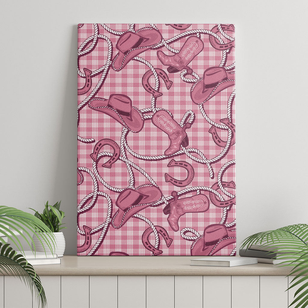 Pink Hawaii Palaka Cowboy Canvas Wall Art Hawaiian Paniolo Festival Spirit