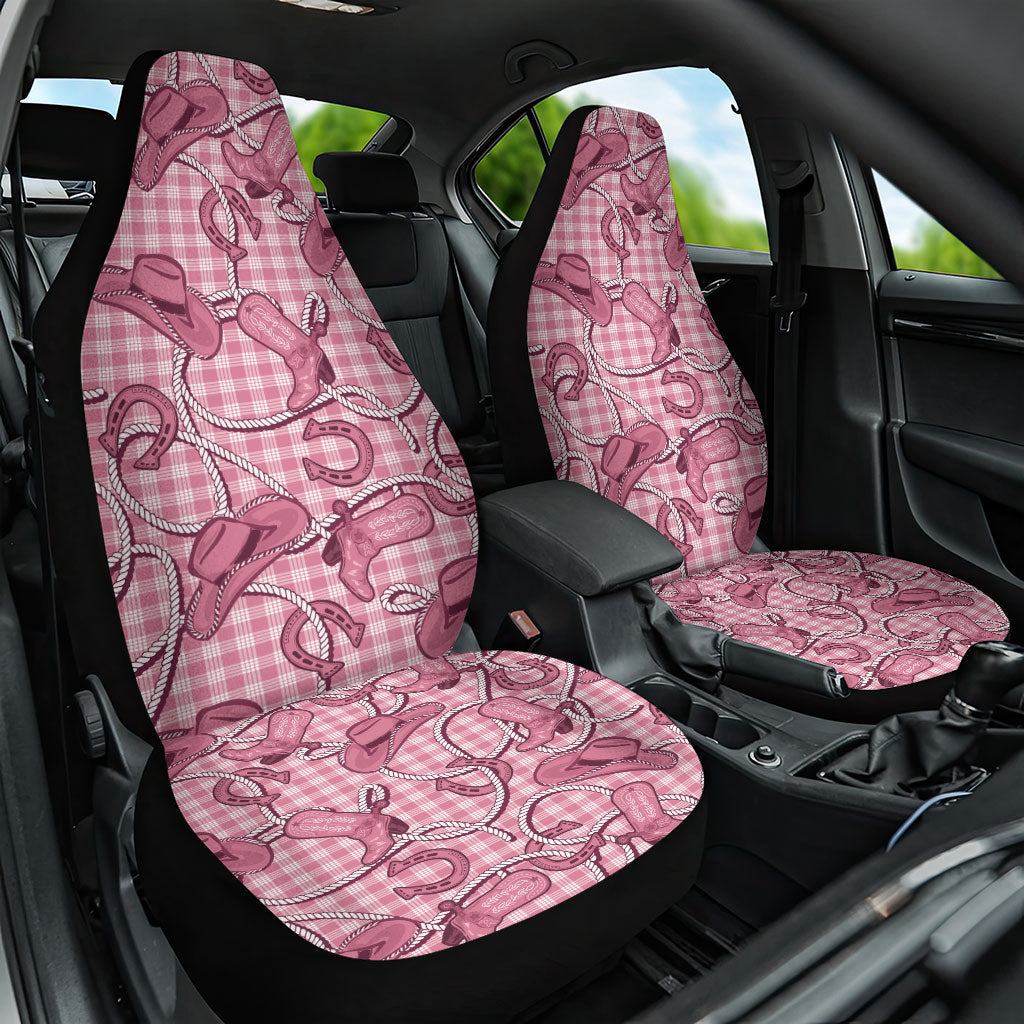 Pink Hawaii Palaka Cowboy Car Seat Cover Hawaiian Paniolo Festival Spirit
