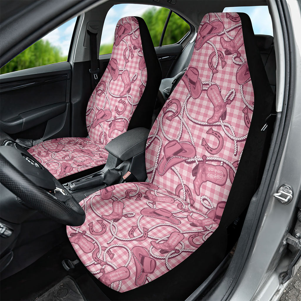 Pink Hawaii Palaka Cowboy Car Seat Cover Hawaiian Paniolo Festival Spirit