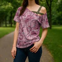 Pink Hawaii Palaka Cowboy Cross Shoulder Shirt Hawaiian Paniolo Festival Spirit