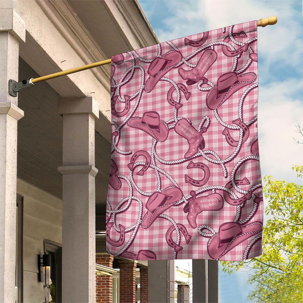 Pink Hawaii Palaka Cowboy Garden Flag Hawaiian Paniolo Festival Spirit