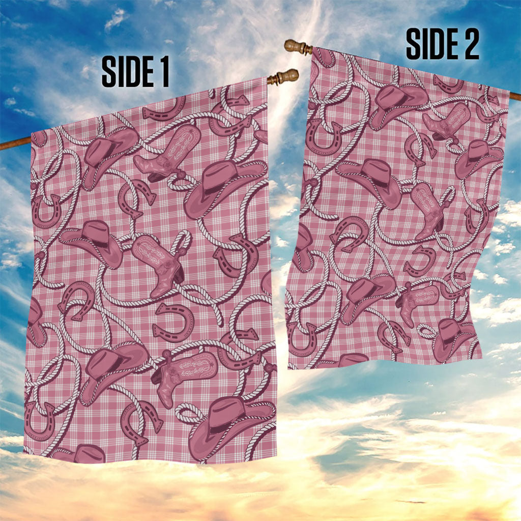 Pink Hawaii Palaka Cowboy Garden Flag Hawaiian Paniolo Festival Spirit