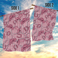 Pink Hawaii Palaka Cowboy Garden Flag Hawaiian Paniolo Festival Spirit