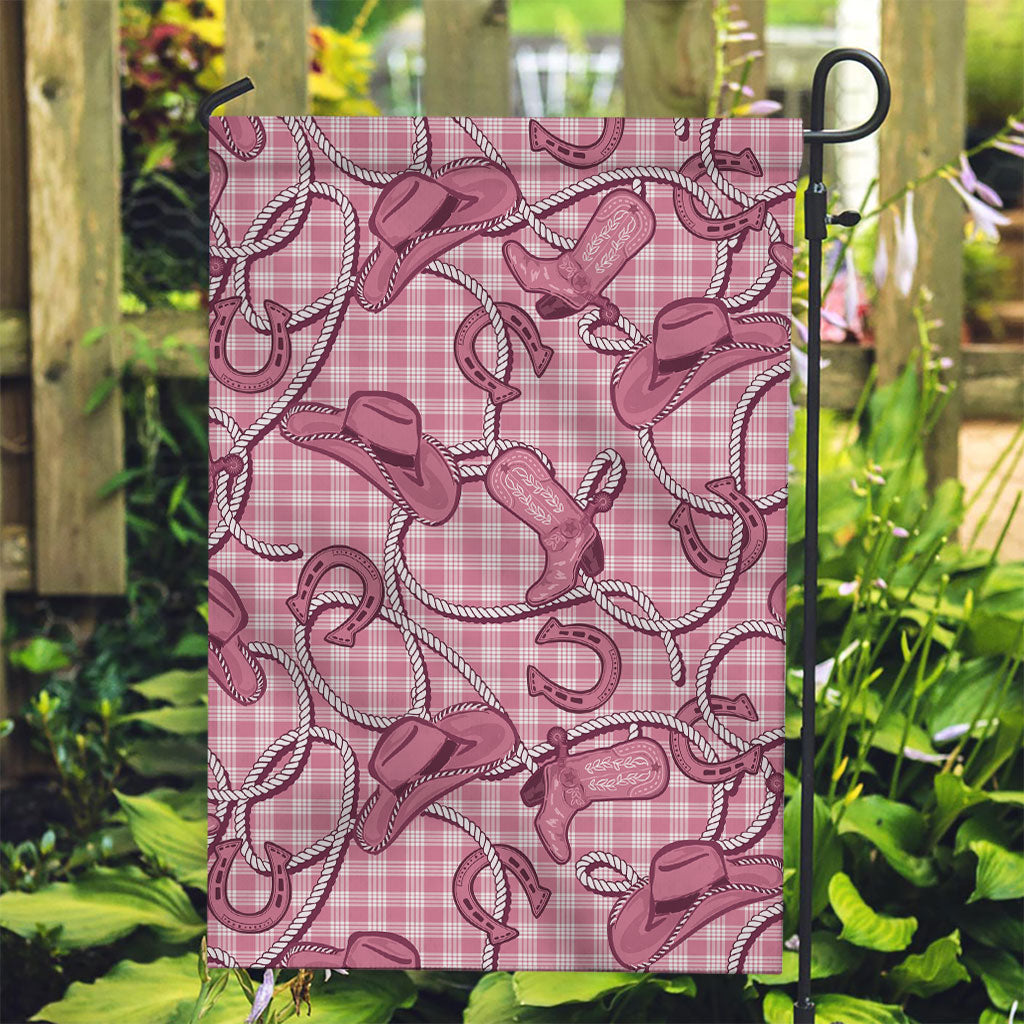 Pink Hawaii Palaka Cowboy Garden Flag Hawaiian Paniolo Festival Spirit