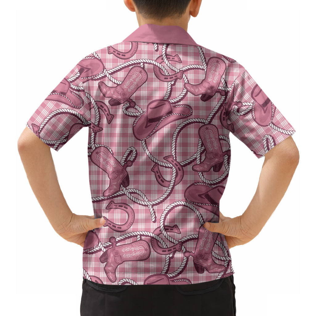 Pink Hawaii Palaka Cowboy Hawaiian Shirt Hawaiian Paniolo Festival Spirit