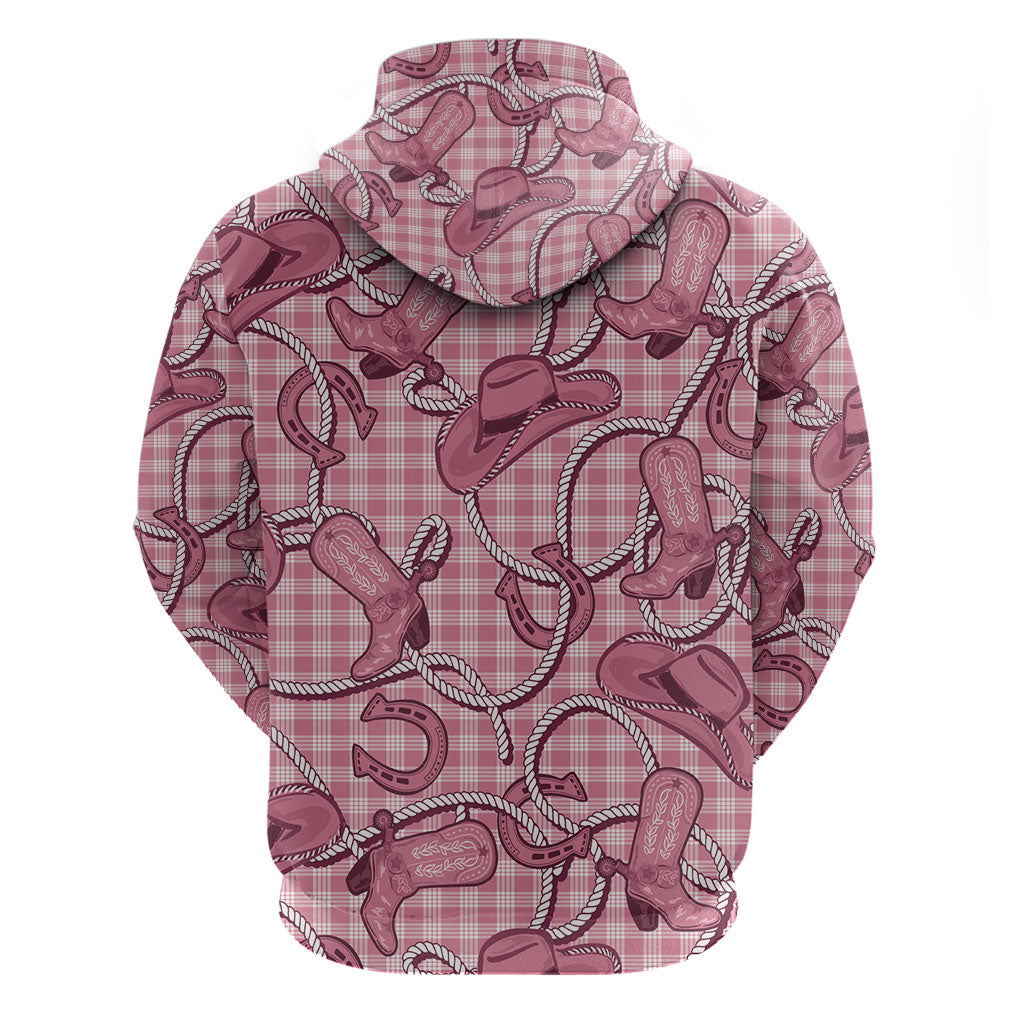 Pink Hawaii Palaka Cowboy Hoodie Hawaiian Paniolo Festival Spirit