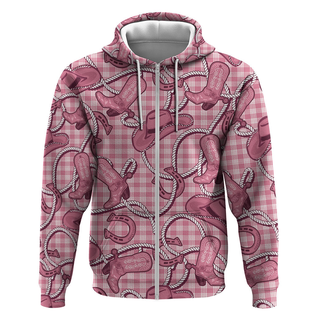Pink Hawaii Palaka Cowboy Hoodie Hawaiian Paniolo Festival Spirit