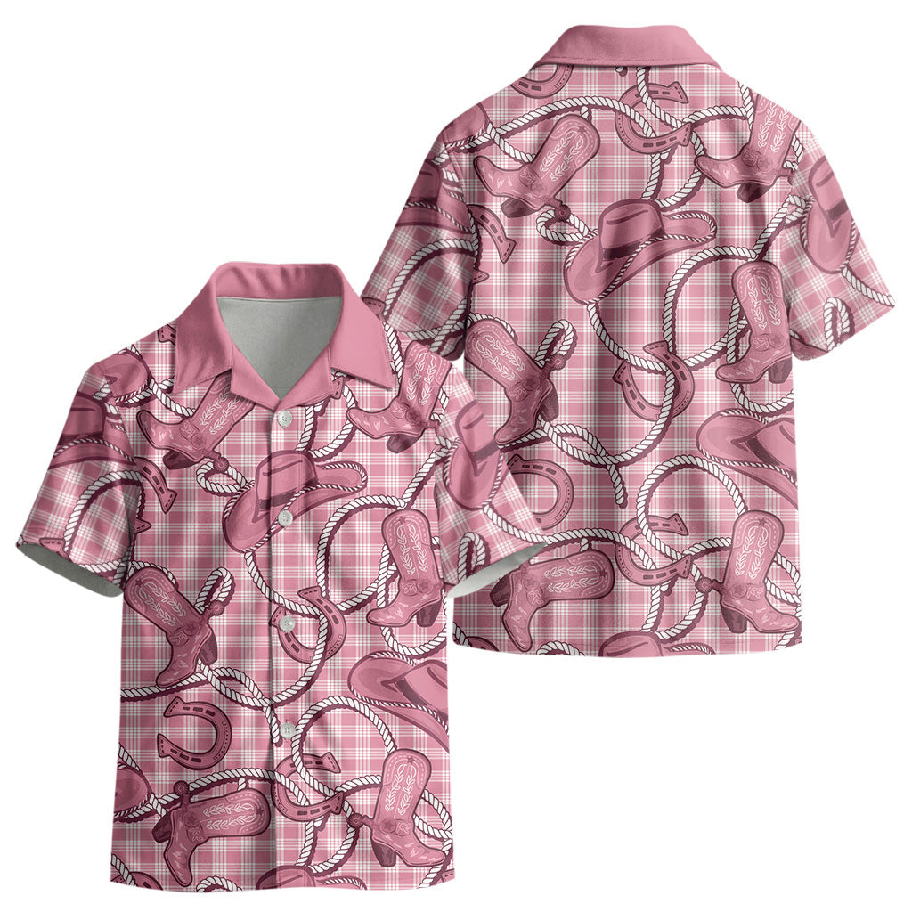 Pink Hawaii Palaka Cowboy Kid Hawaiian Shirt Hawaiian Paniolo Festival Spirit