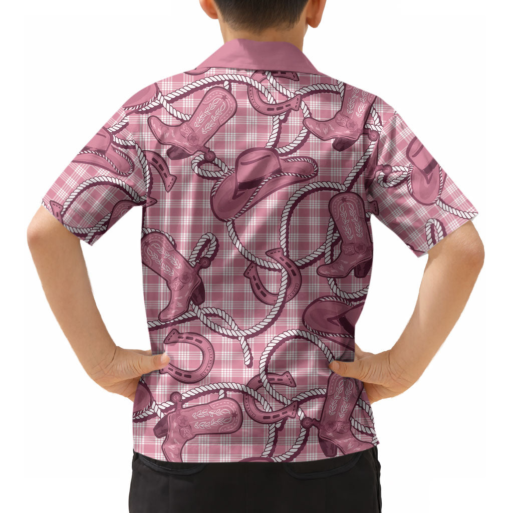 Pink Hawaii Palaka Cowboy Kid Hawaiian Shirt Hawaiian Paniolo Festival Spirit