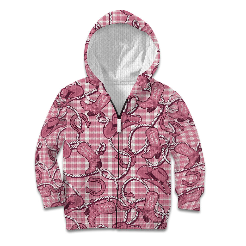 Pink Hawaii Palaka Cowboy Kid Hoodie Hawaiian Paniolo Festival Spirit