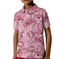 Pink Hawaii Palaka Cowboy Kid Polo Shirt Hawaiian Paniolo Festival Spirit