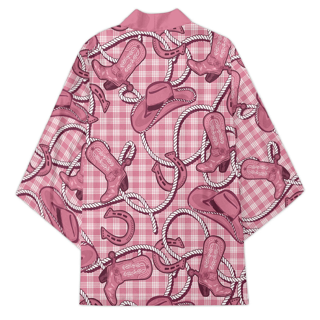 Pink Hawaii Palaka Cowboy Kimono Hawaiian Paniolo Festival Spirit