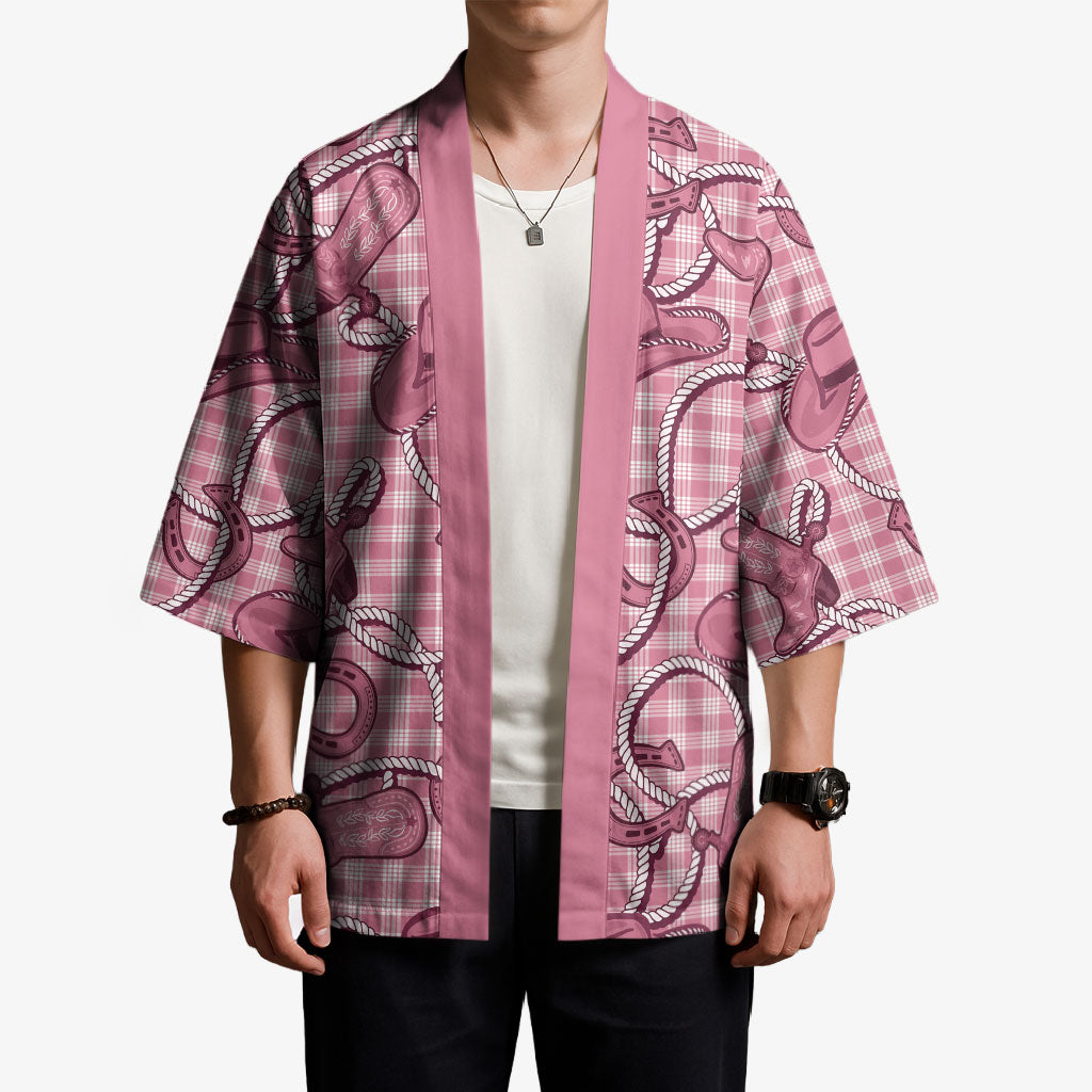 Pink Hawaii Palaka Cowboy Kimono Hawaiian Paniolo Festival Spirit