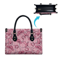 Pink Hawaii Palaka Cowboy Leather Bag Hawaiian Paniolo Festival Spirit