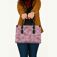 Pink Hawaii Palaka Cowboy Leather Bag Hawaiian Paniolo Festival Spirit