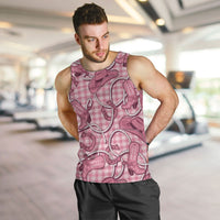 Pink Hawaii Palaka Cowboy Men Tank Top Hawaiian Paniolo Festival Spirit