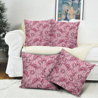 Pink Hawaii Palaka Cowboy Pillow Cover Hawaiian Paniolo Festival Spirit