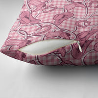 Pink Hawaii Palaka Cowboy Pillow Cover Hawaiian Paniolo Festival Spirit