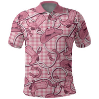 Pink Hawaii Palaka Cowboy Polo Shirt Hawaiian Paniolo Festival Spirit