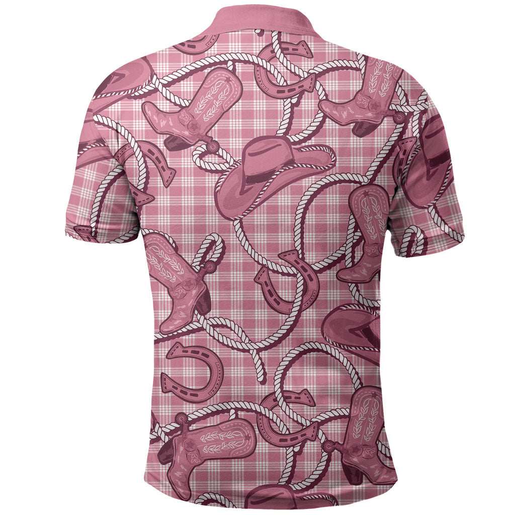 Pink Hawaii Palaka Cowboy Polo Shirt Hawaiian Paniolo Festival Spirit