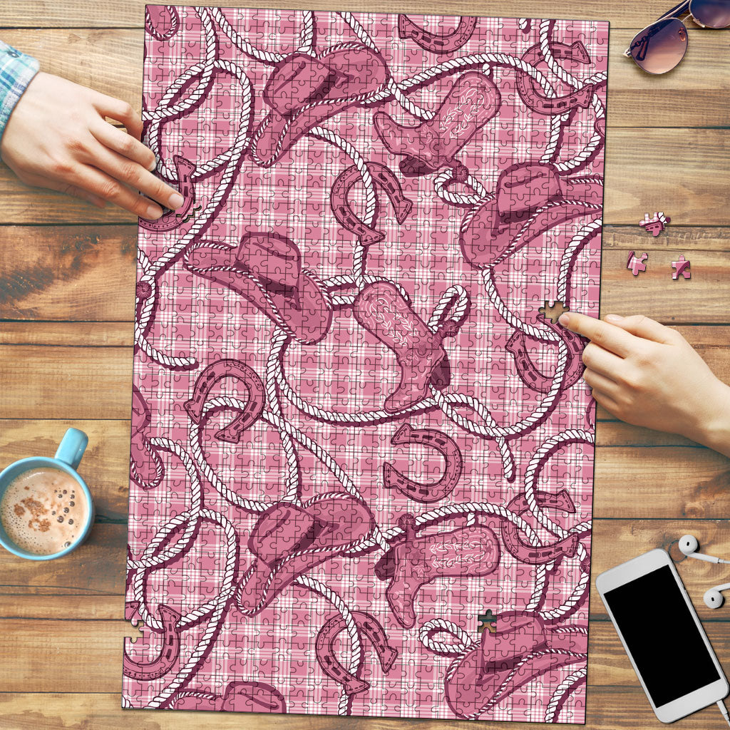 Pink Hawaii Palaka Cowboy Puzzle Hawaiian Paniolo Festival Spirit