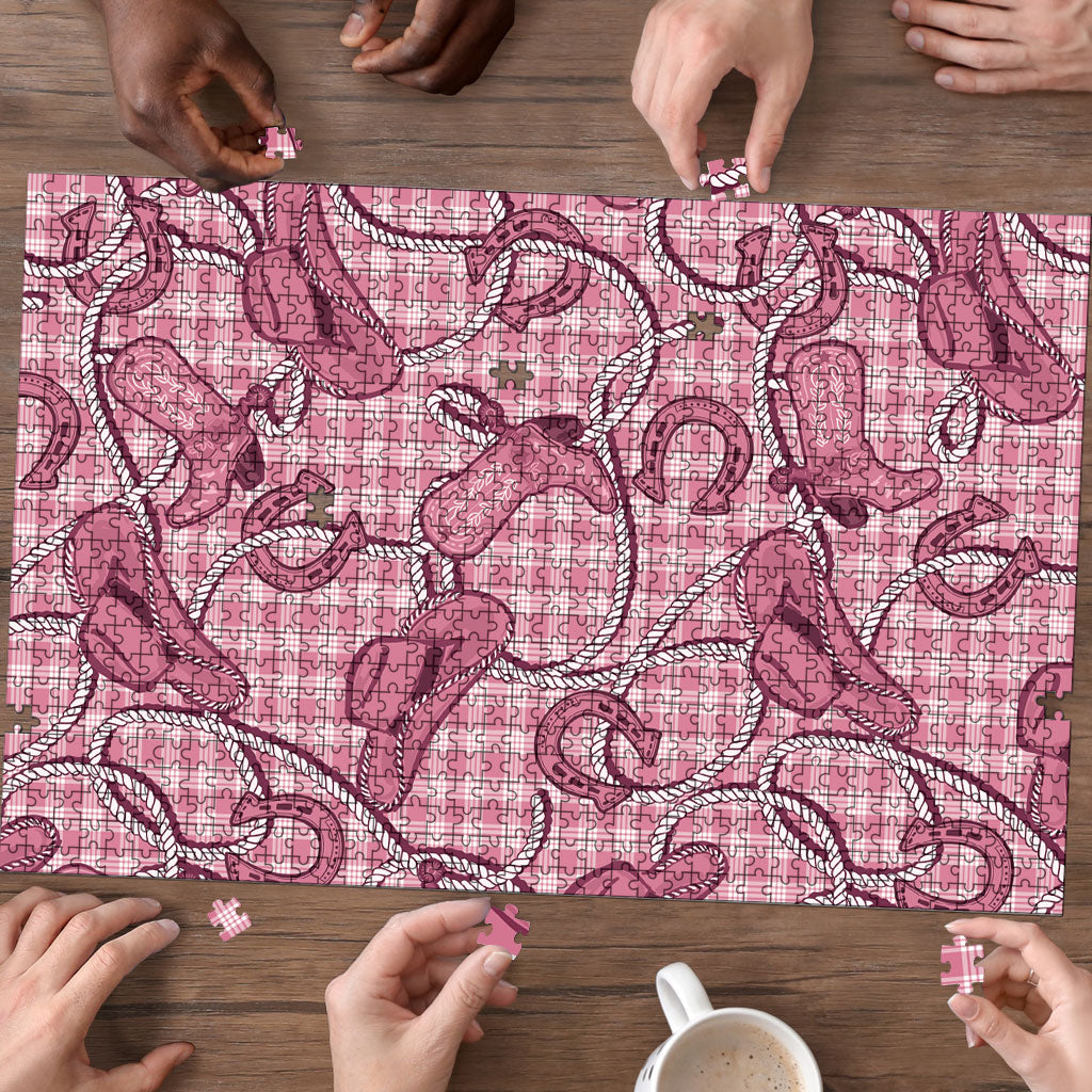 Pink Hawaii Palaka Cowboy Puzzle Hawaiian Paniolo Festival Spirit