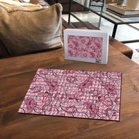 Pink Hawaii Palaka Cowboy Puzzle Hawaiian Paniolo Festival Spirit