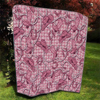 Pink Hawaii Palaka Cowboy Quilt Hawaiian Paniolo Festival Spirit