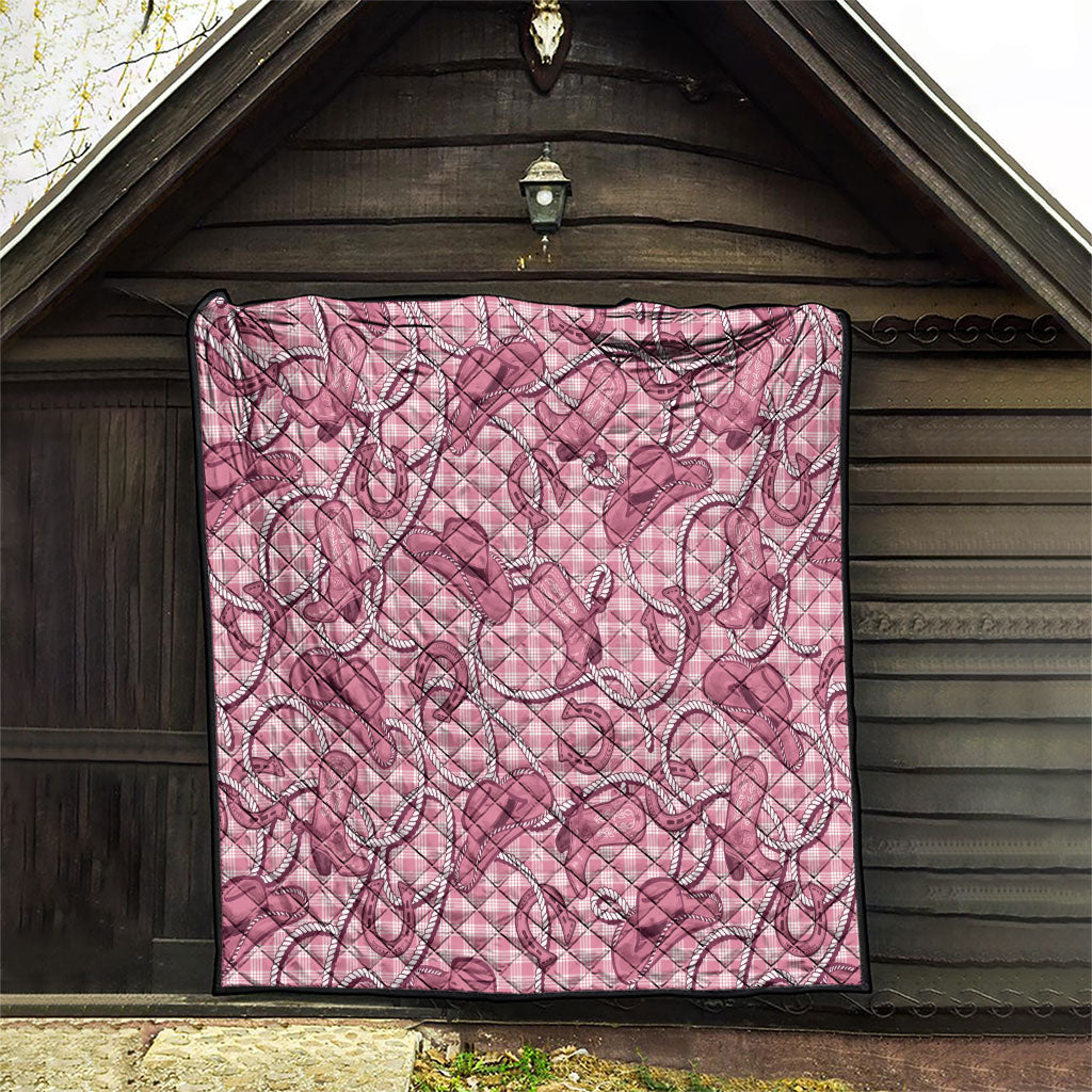 Pink Hawaii Palaka Cowboy Quilt Hawaiian Paniolo Festival Spirit