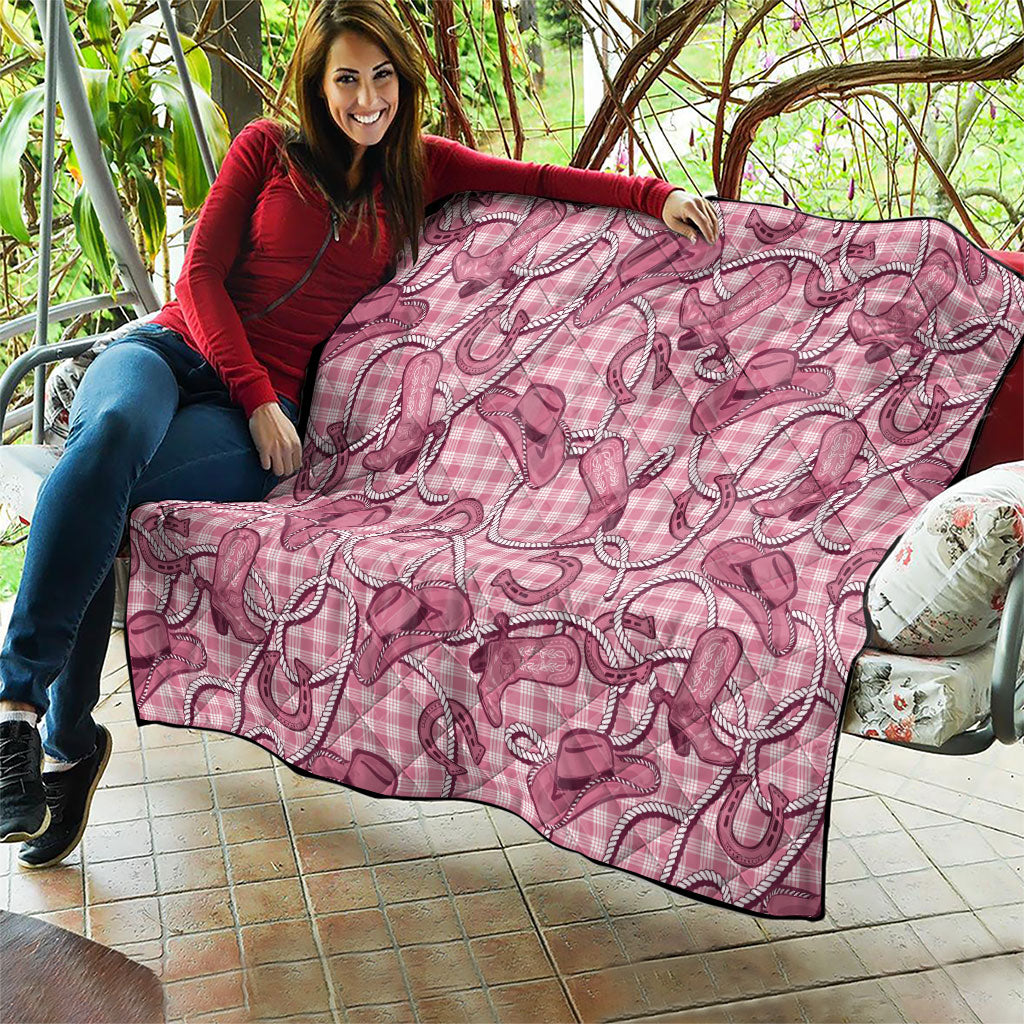 Pink Hawaii Palaka Cowboy Quilt Hawaiian Paniolo Festival Spirit