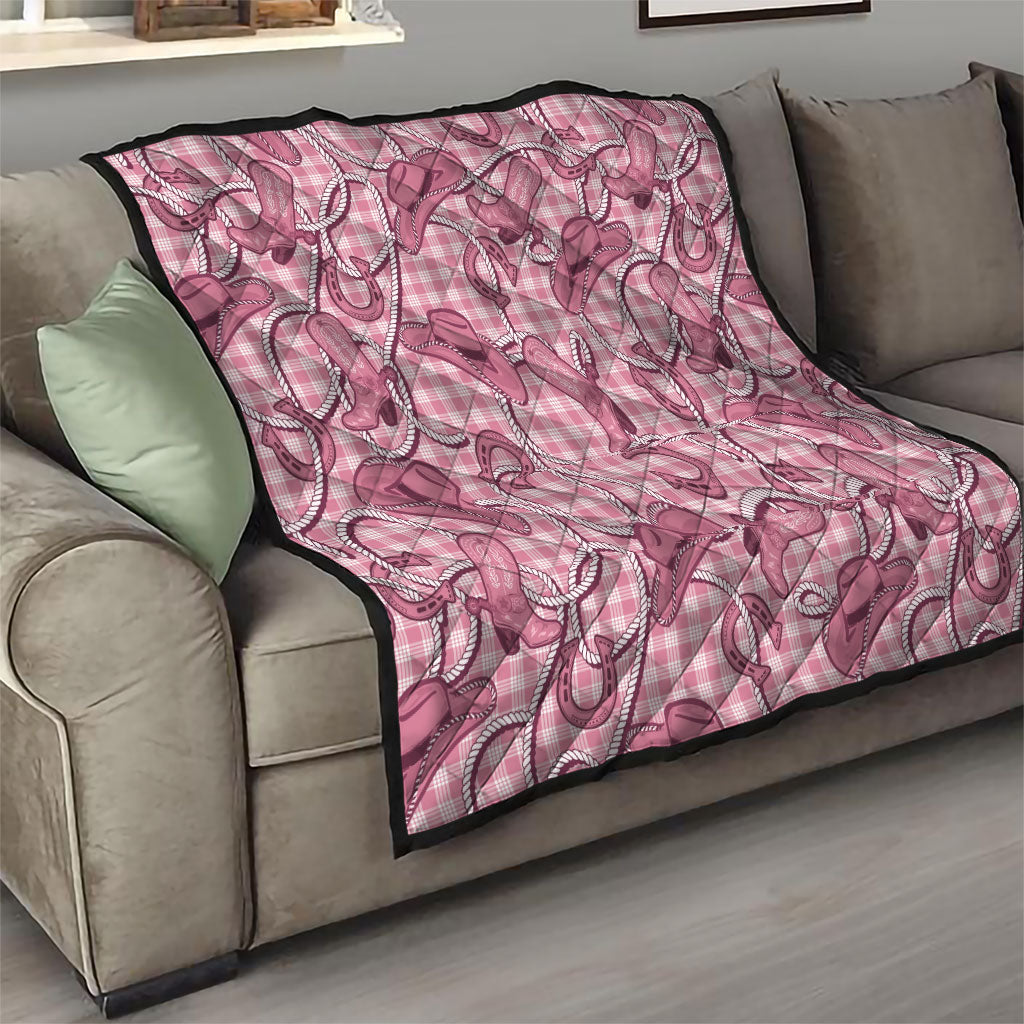 Pink Hawaii Palaka Cowboy Quilt Hawaiian Paniolo Festival Spirit