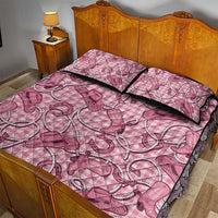 Pink Hawaii Palaka Cowboy Quilt Bed Set Hawaiian Paniolo Festival Spirit