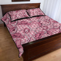 Pink Hawaii Palaka Cowboy Quilt Bed Set Hawaiian Paniolo Festival Spirit