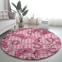 Pink Hawaii Palaka Cowboy Round Carpet Hawaiian Paniolo Festival Spirit