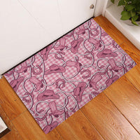 Pink Hawaii Palaka Cowboy Rubber Doormat Hawaiian Paniolo Festival Spirit