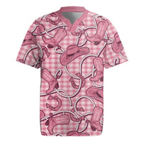 Pink Hawaii Palaka Cowboy Rugby Jersey Hawaiian Paniolo Festival Spirit