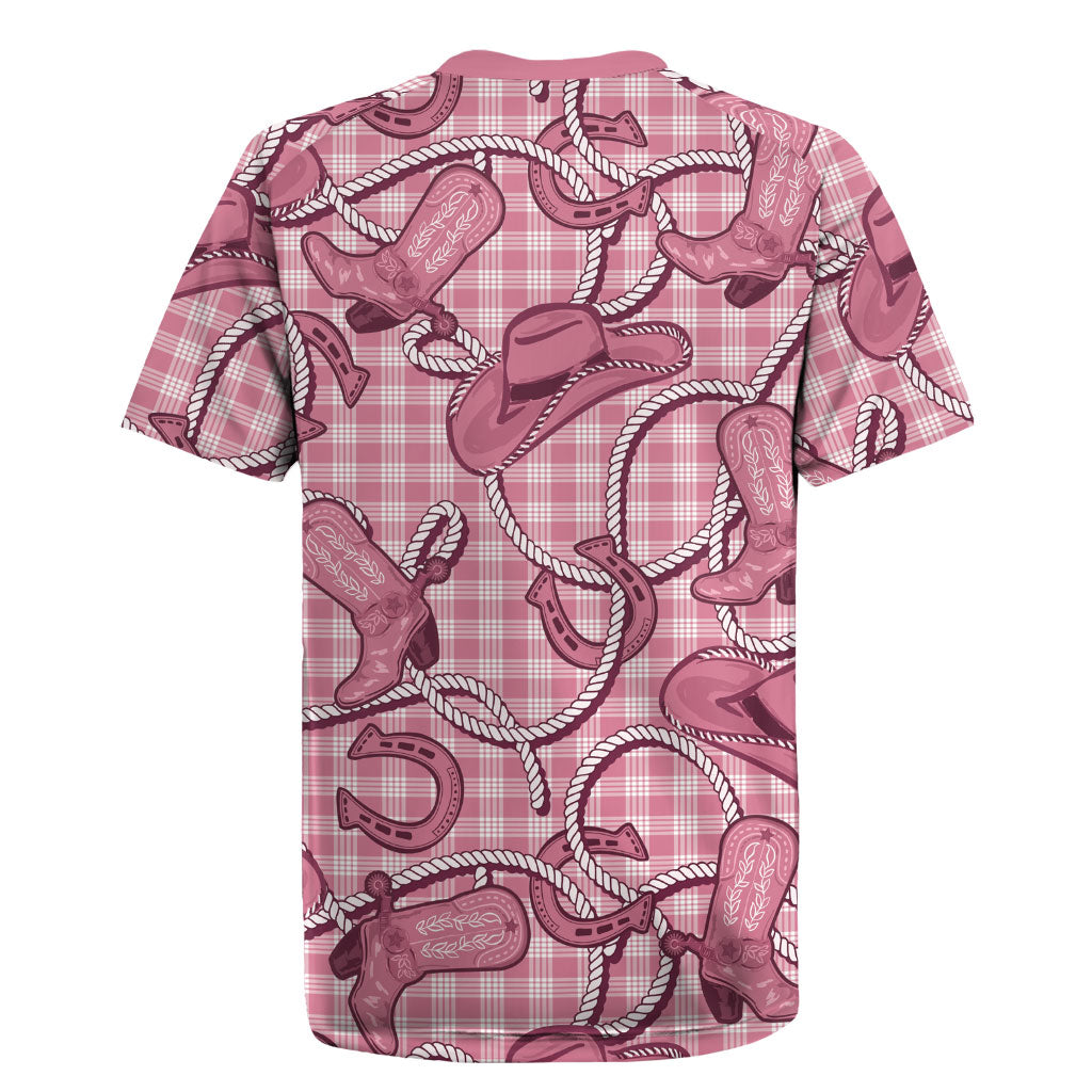 Pink Hawaii Palaka Cowboy Rugby Jersey Hawaiian Paniolo Festival Spirit
