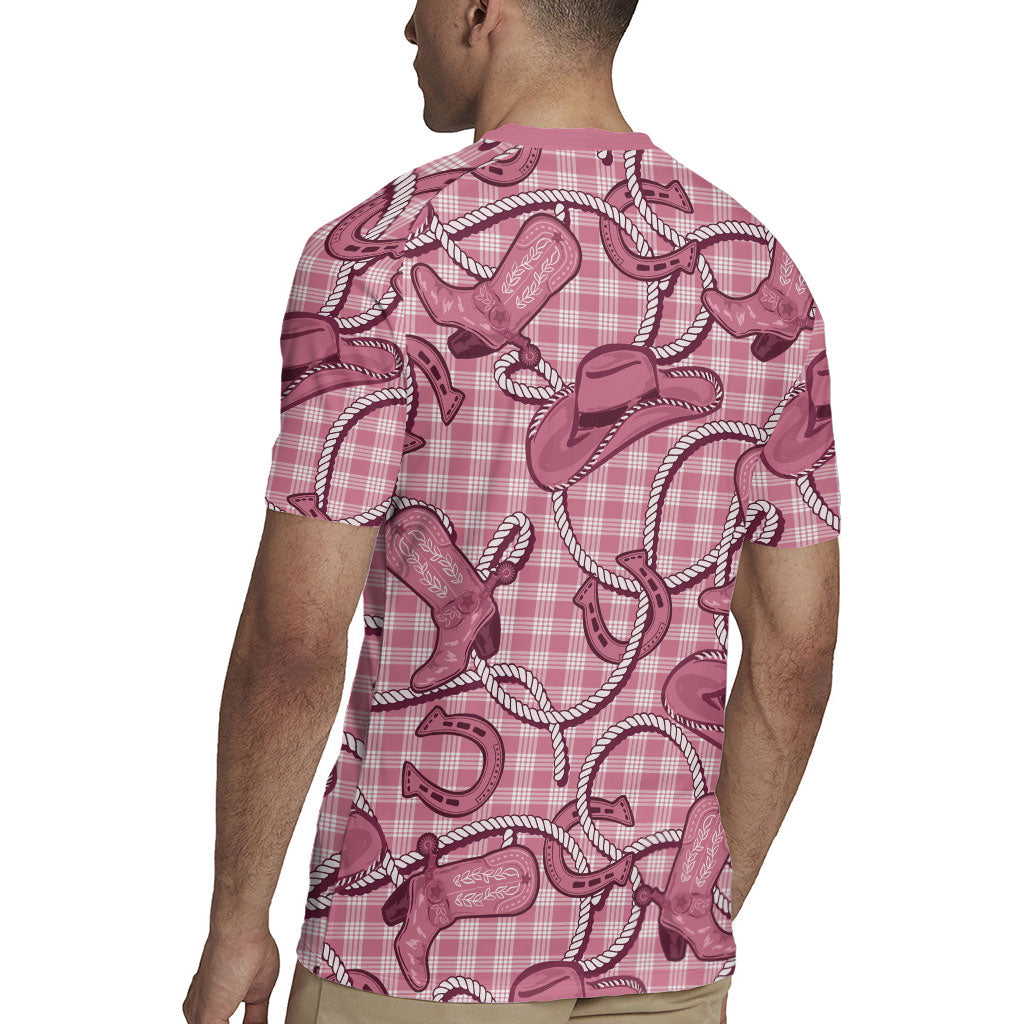 Pink Hawaii Palaka Cowboy Rugby Jersey Hawaiian Paniolo Festival Spirit