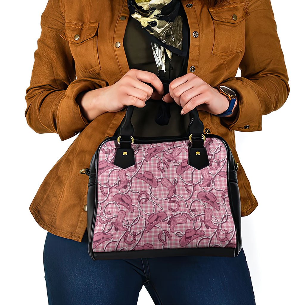 Pink Hawaii Palaka Cowboy Shoulder Handbag Hawaiian Paniolo Festival Spirit